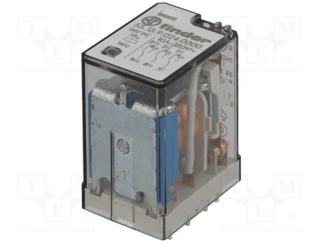 RELE FINDER 24Vdc 3Ctos Conmutados 10A/250Vac 55139024.0000