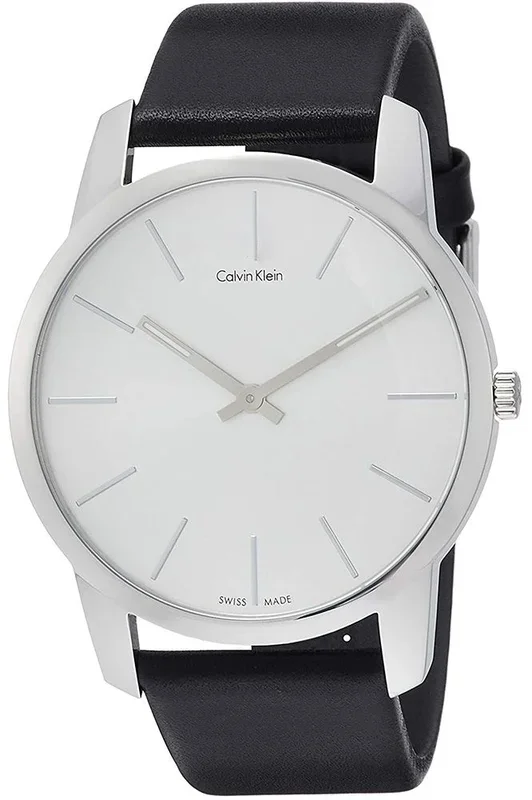 Reloj Calvin Klein K2G211C6 Acero Inoxidable correa color: Negro Dial Plata Analógico Hombre