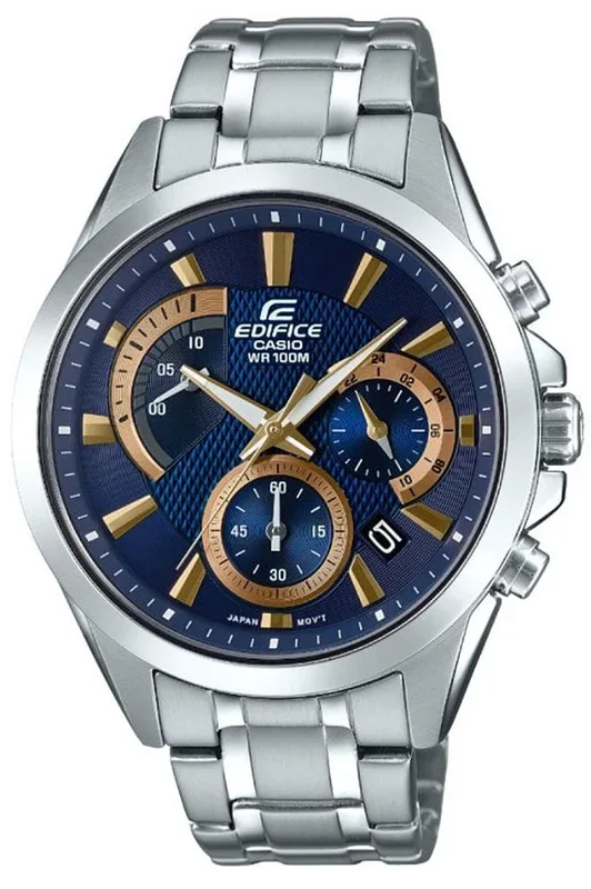 Reloj Casio EFV-580D-2AVUEF Acero Inoxidable correa color: Metálico Dial Azul Cronógrafo Hombre