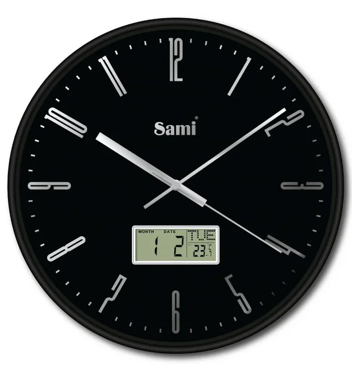 Reloj de pared sami red. 31cm calend./term.