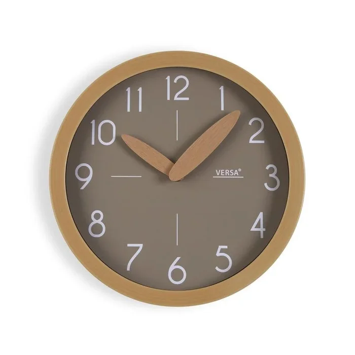 Reloj de pared versa gris plástico minimalista 4,1 x 30 x 30 cm