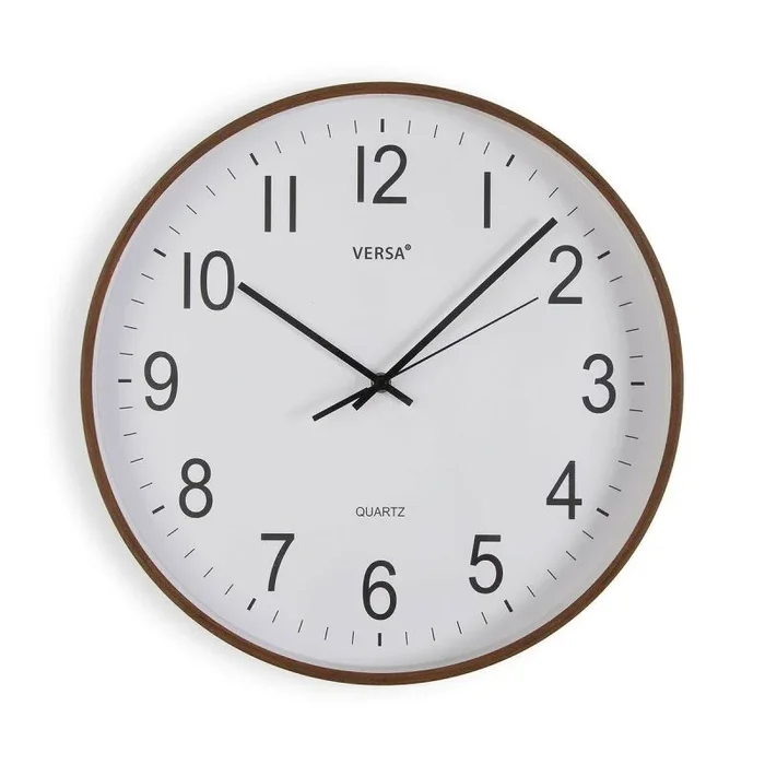 Reloj de pared versa plástico cuarzo madera mdf 5,5 x 40 x 40 cm