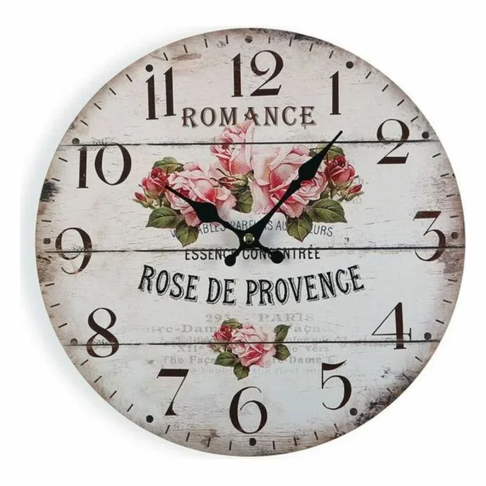 Reloj de pared versa romance madera (4 x 30 x 30 cm)