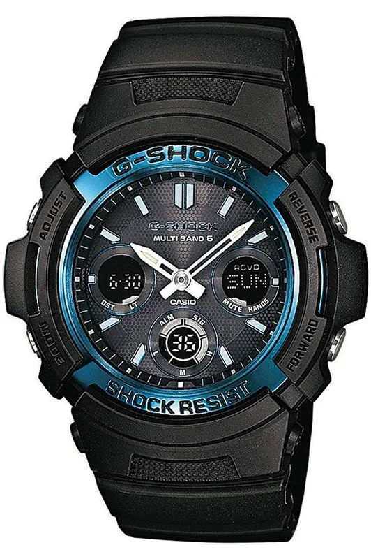 Reloj de pulsera CASIO Collection – AWG-M100A-1AER correa color: Negro Dial Negro Hombre