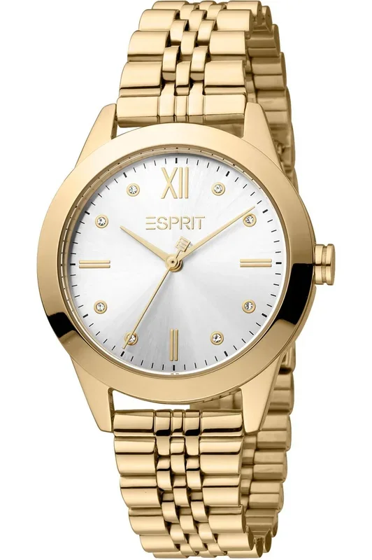 Reloj de pulsera Esprit Willow – ES1L317M0065 correa color: Oro amarillo Dial Gris plata Mujer