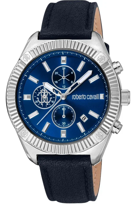 Reloj de pulsera Roberto Cavalli – RC5G011L0025 correa color: Azul noche Dial Azul noche Hombre