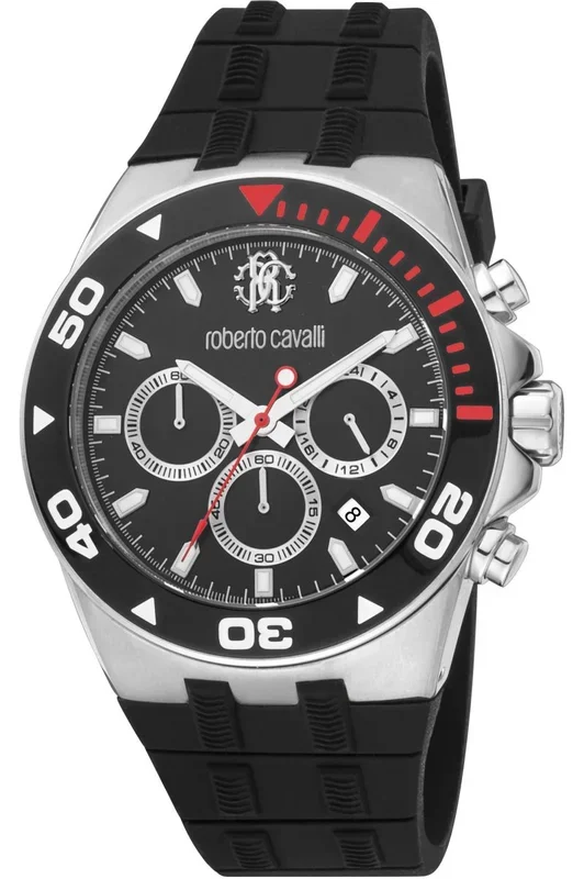 Reloj de pulsera Roberto Cavalli – RC5G016P0015 correa color: Negro Dial Negro Hombre