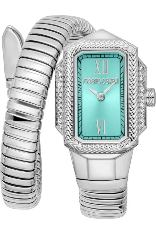 Reloj de pulsera Roberto Cavalli Roberto Cavalli Lady – RC5L115M0025 correa color: Gris plata Dial Azul verdoso Mujer