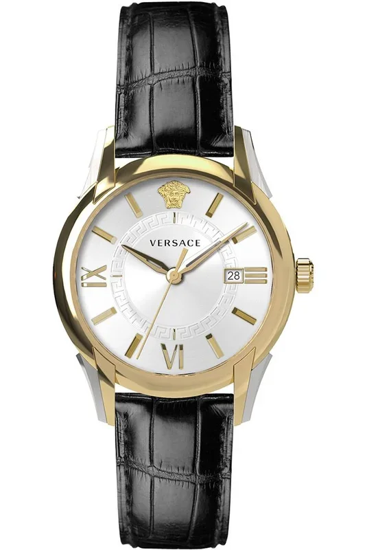 Reloj de pulsera Versace – VEUA00320 correa color: Negro Dial Gris plata Hombre