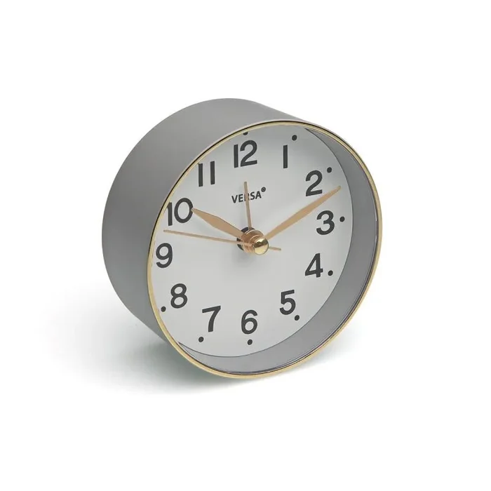 Reloj-despertador versa gris plástico