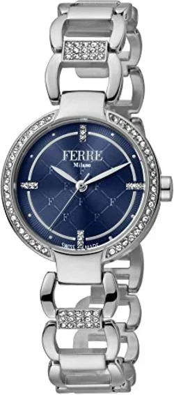 Reloj Ferrè Milano FM1L139M0041 Acero Inoxidable correa color: Metálico Dial Azul Analógico Mujer