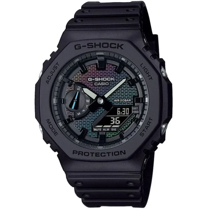 Reloj hombre casio g-shock oak – rainbow brick wall serie negro