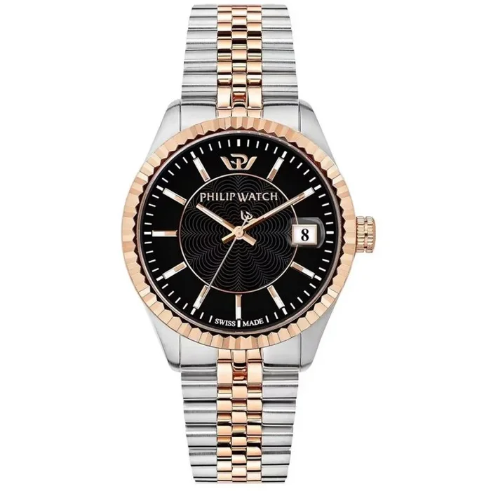 Reloj hombre philip watch r8253597085 negro plateado