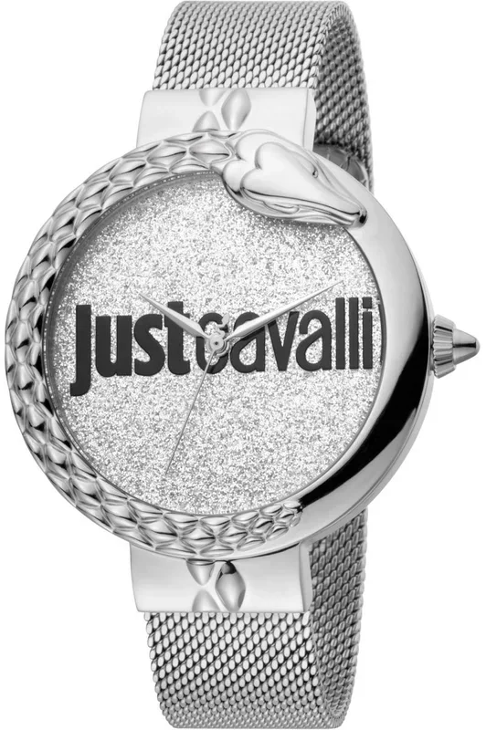 Reloj Just Cavalli JC1L096M0135 Acero Inoxidable correa color: Metálico Dial Plata Analógico Mujer