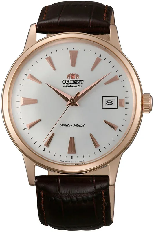 Reloj Orient FAC00002W0 Acero Inoxidable Chapado correa color: Marrón Dial Gris Analógico Hombre