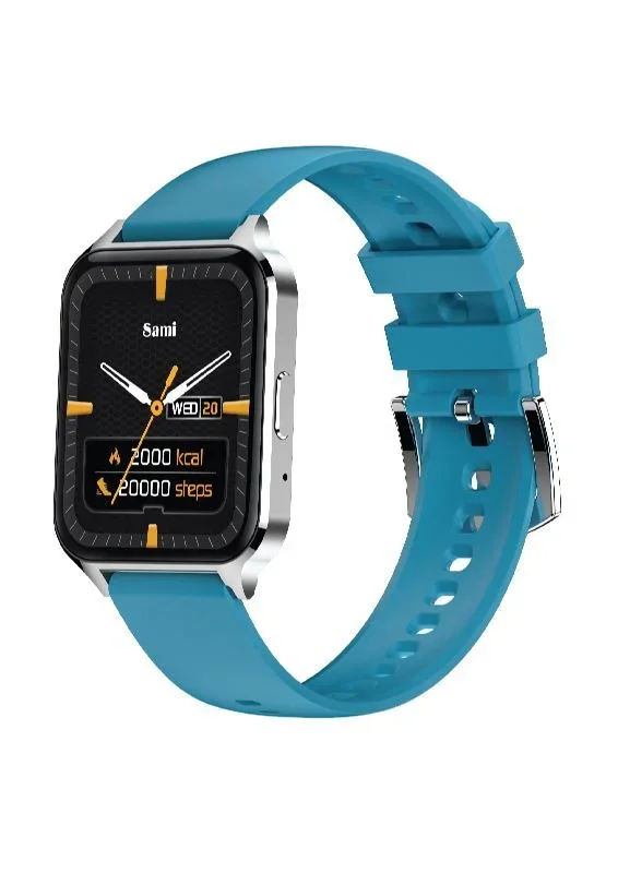 Reloj sami wearable smartwatch alpha tactil completo azul cyan