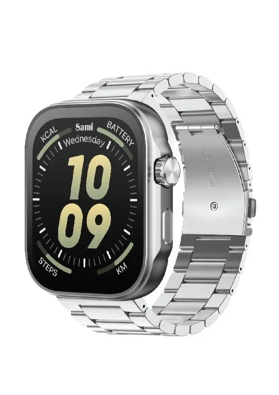 Reloj sami wearable smartwatch supra 3atm acero – manos libres – amoled