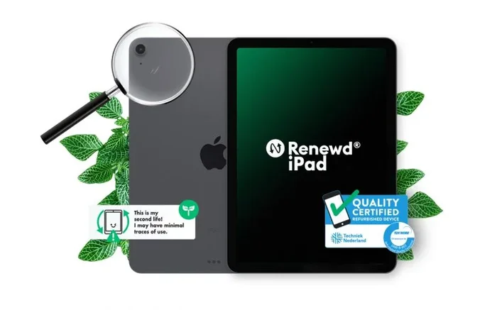 Renewd iPad Air 4 WiFi + 4G 256 GB iPadOS 15 Gris