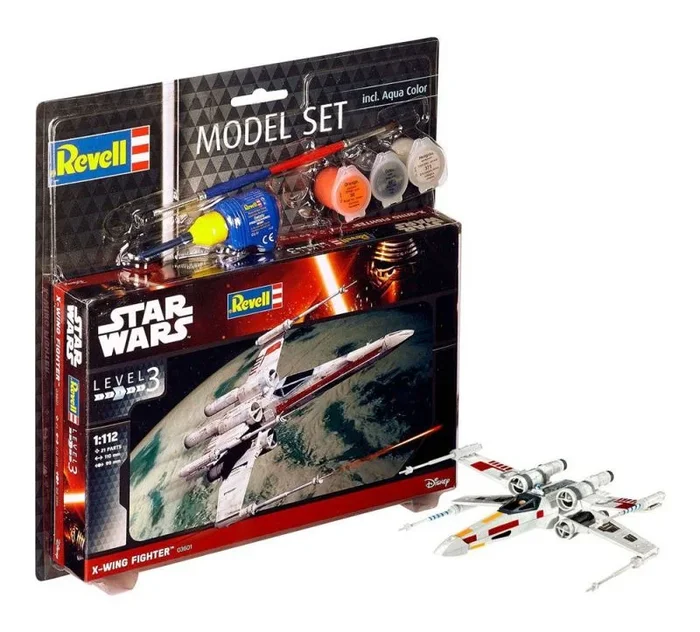 Revell – Model Set Maqueta Star Wars X-Wing Fighter, kit modelo, escala 1:112 (63601)