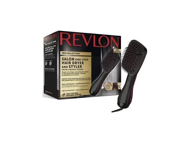 Revlon RVDR5212E Utensilio de peinado Cepillo de aire caliente Caliente Negro, Rosa 800 W 2,5 m