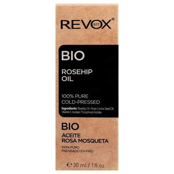 REVOX B77 – BIO Rosehip Oil 100% Pure, 30 ml, Aceite Rosa Mosqueta Puro, Protege y Calma la Piel, Reduce Cicatrices y Manchas Oscuras, Regula Producción de Sebo, Hidrata y Reduce la Sequedad