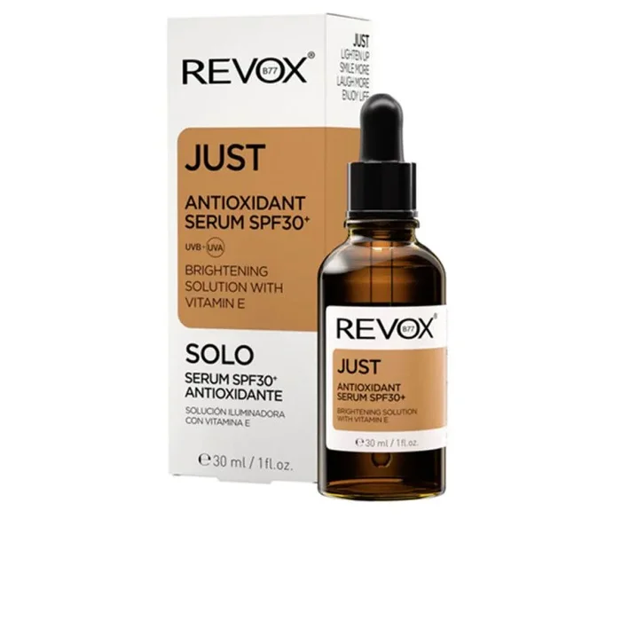 REVOX B77 – Just Antioxidant Serum SPF30+, 30 ml, Sérum Iluminador Facial, Vitamina E para la Cara, Protege contra Factores Externos Dañinos, Nutre Profundamente, Antioxidante, Combate las Arrugas