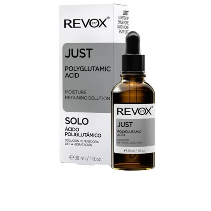 REVOX B77 – Just Polyglutamic Acid, 30 ml, Sérum Hidratante Facial, Retiene la Humedad de la Piel y Previene la Sequedad, Reduce Arrugas y Líneas de Expresión, Piel Tersa, Nutrida y Radiante