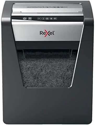 Rexel Momentum X415 triturador de papel Corte cruzado Negro, Gris