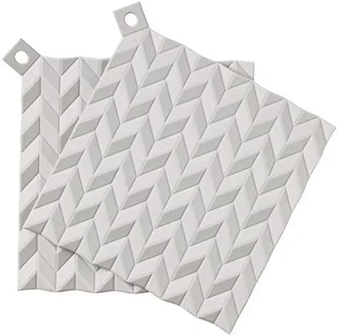 Rig-Tig Hold-On Potholder Juego de 2 trébedes de silicona gris claro 20,5cm