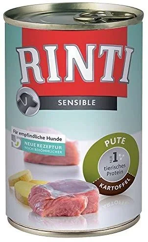 RINTI 94058 alimento húmedo para perros Patata, Turquía Adulto 400 g