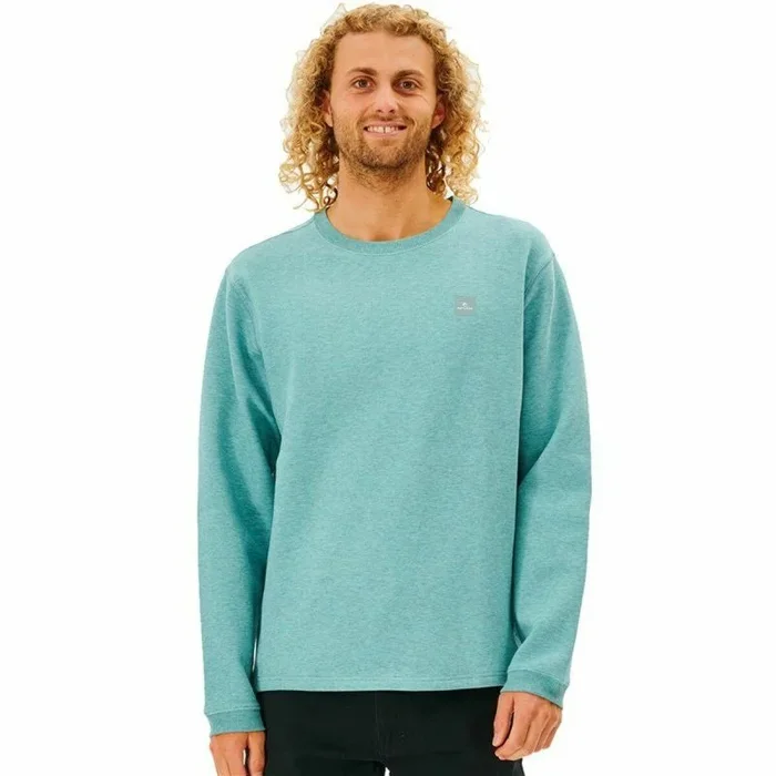 Rip Curl Vaporcool Crew – Suéter para Hombre, Mineral Blue Marle, Small