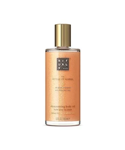 RITUALS Aceite Corporal Brillante de The Ritual of Karma,con Loto Sagrado y Té Blanc, Propiedades Hidratantes y Refrescantes con Activador del Bronceado y Minerales, 100 ml