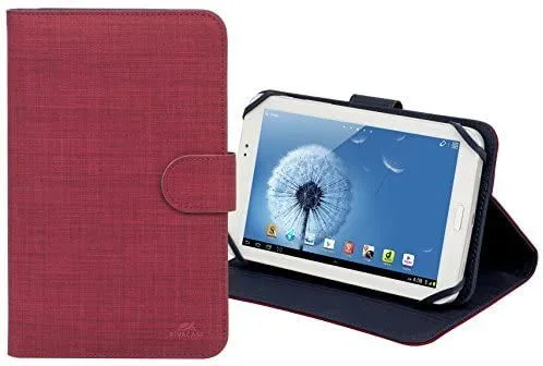 Rivacase 3312 Black – Funda Universal con función Atril y Lateral Protección. Rojo 7″