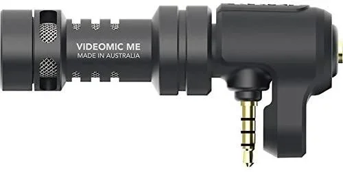 RØDE VideoMic ME Micrófono direccional compacto para smartphone RØDE VideoMic Me con conector TRRS de 3.5mm para grabación cinematográfica móvil y creación de contenido