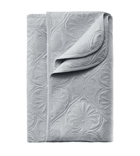 room99 Leila – Colcha de doble cara, diseño elegante, 200 x 220 cm, color gris claro