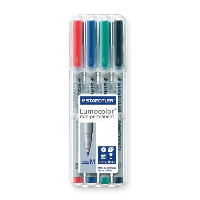 Rotuladores staedtler lumocolor 313/ 0.4mm/ 4 unidades/ colores surtidos