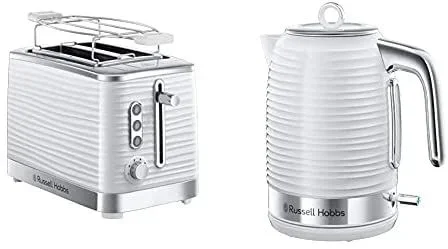 Russell Hobbs Tost. InspireBlanco 2 Ran.Corto, 1050 W, Plástico, Blanco, Ref. 24370-56