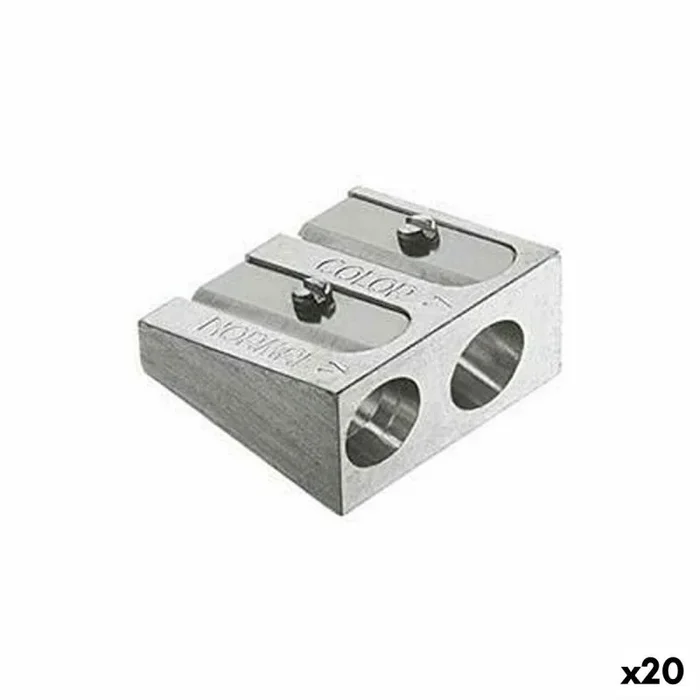 Sacapuntas faber-castell plateado metal (20 unidades)