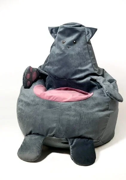Saco sako gatito gris l 105 x 80 cm