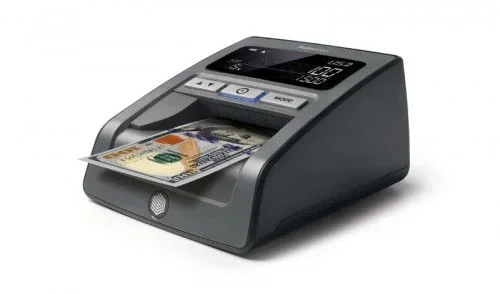 Safescan 185-S Detector de billetes falsos automático para verificar rápidamente billetes – Detector billetes falsos con 7 puntos de detección – Detector de billetes falsos 100% fiable