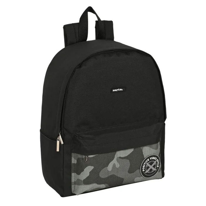 Safta – Mochila para Portátil 14.1″, Ideal para Jóvenes de Diferentes Edades, Cómoda y Versátil, Calidad y Resistencia, 31x16x40 cm, Color Negro