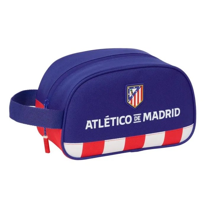 Safta ATLÉTICO DE Madrid – Neceser Escolar Infantil Mediano con Asa, Neceser Infantil, Adaptable a Carro, Fácil Limpieza, Cómodo y Versátil, Calidad y Resistencia, 26x12x15 cm
