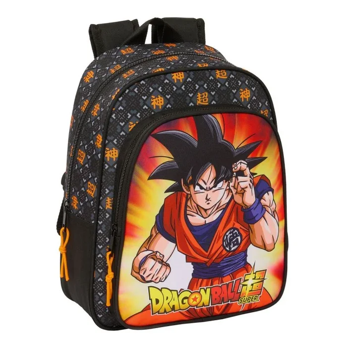 Safta DRAGON BALL – Mochila Escolar Infantil, Ideal para Niños de Diferentes Edades, Cómoda y Versátil, Calidad y Resistencia, 27x10x33 cm, Color Negro
