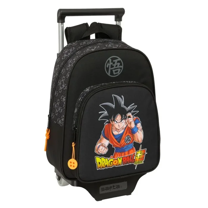 Safta DRAGON BALL COMBAT – Mochila Infantil con Carro 705, Ideal para Niños de Diferentes Edades, Cómoda y Versátil, Calidad y Resistencia, 27x10x33 cm