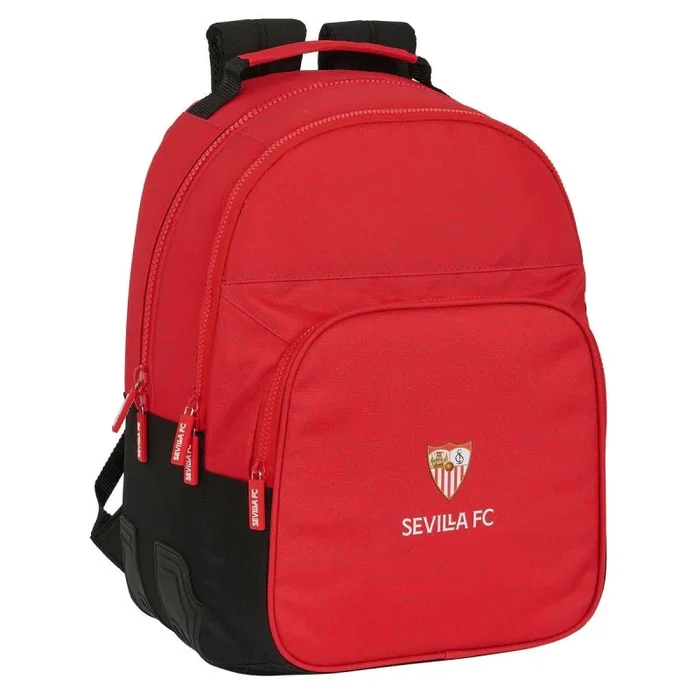 Safta M773 SEVILLA FC – Mochila Escolar Infantil, Ideal para Niños de Diferentes Edades, Cómoda y Versátil, Calidad y Resistencia, 32x15x42, Unisex niños, Rojo/Negro, Estándar