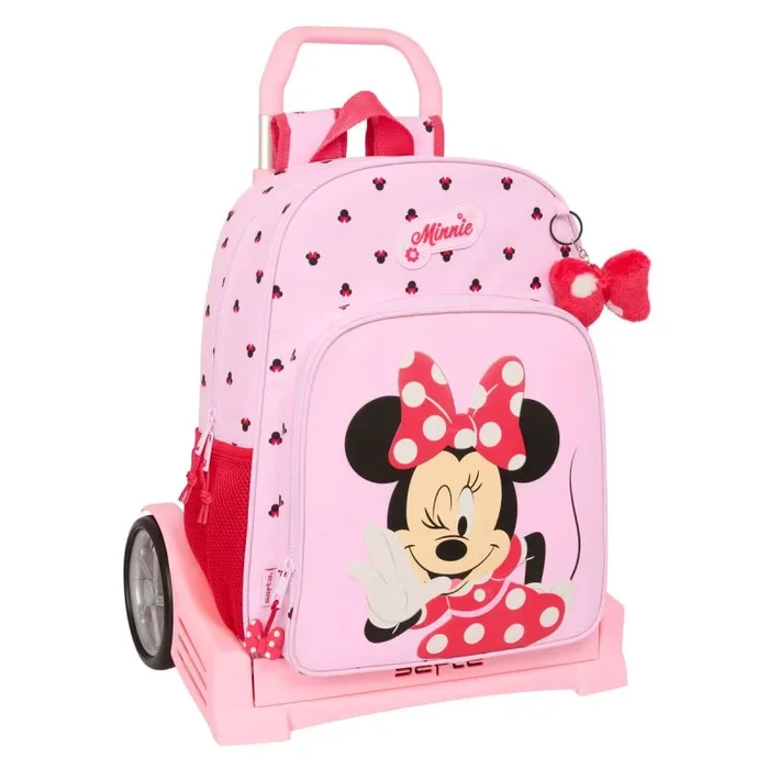 Safta MINNIE MOUSE NAIVE – Mochila Escolar 180, Espalda Ergonómica, con Carro Evolution, Ideal para Niños de Diferentes Edades, Cómoda y Versátil, Calidad y Resistencia, 33x14x42 cm