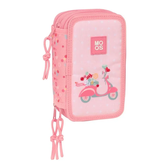 Safta Moos Passion – Estuche Escolar con 37 Útiles Incluidos, Estuche Infantil, Estuche Niño, Ideal para Niños de 5 a 14 Años, Cómodo y Versátil, Calidad y Resistencia, 12.5×5.5×19.5 cm