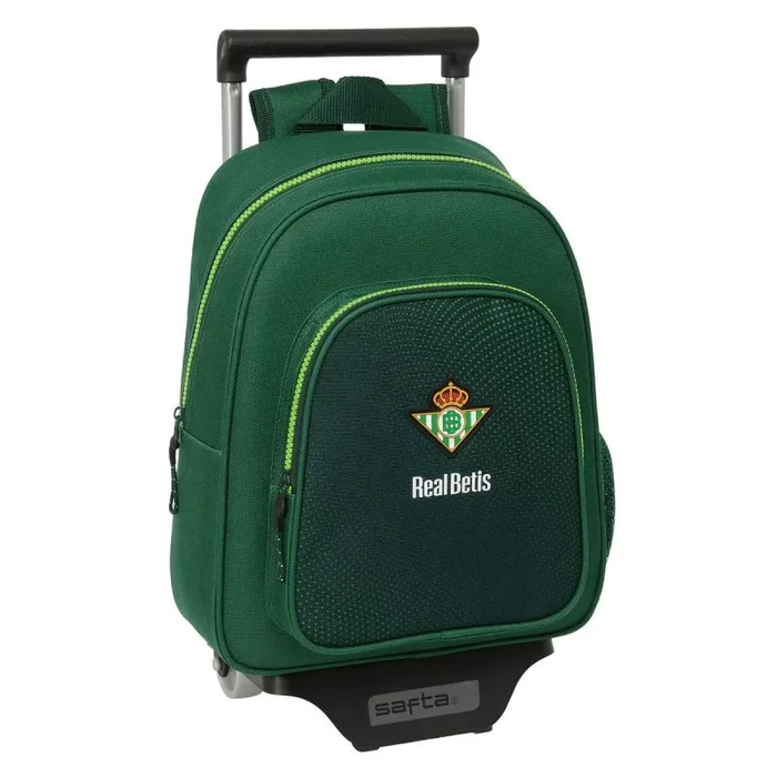 Safta REAL BETIS BALOMPIÉ – Mochila Infantil con Carro 705, Ideal para Niños de Diferentes Edades, Cómoda y Versátil, Calidad y Resistencia, 28x10x34 cm, Color Verde
