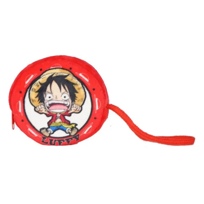 SAKAMI – One Piece – Ruffy – Felpa/Plush – Moneda Purse/Monedero de 10 cm – Original & Licenciado