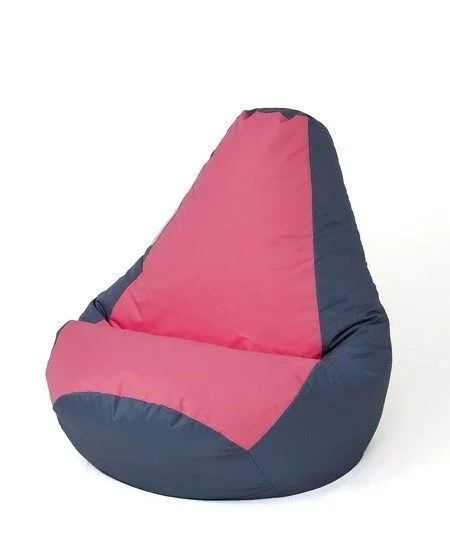 Sako bolso puf pera gris-rosa l 105 x 80 cm